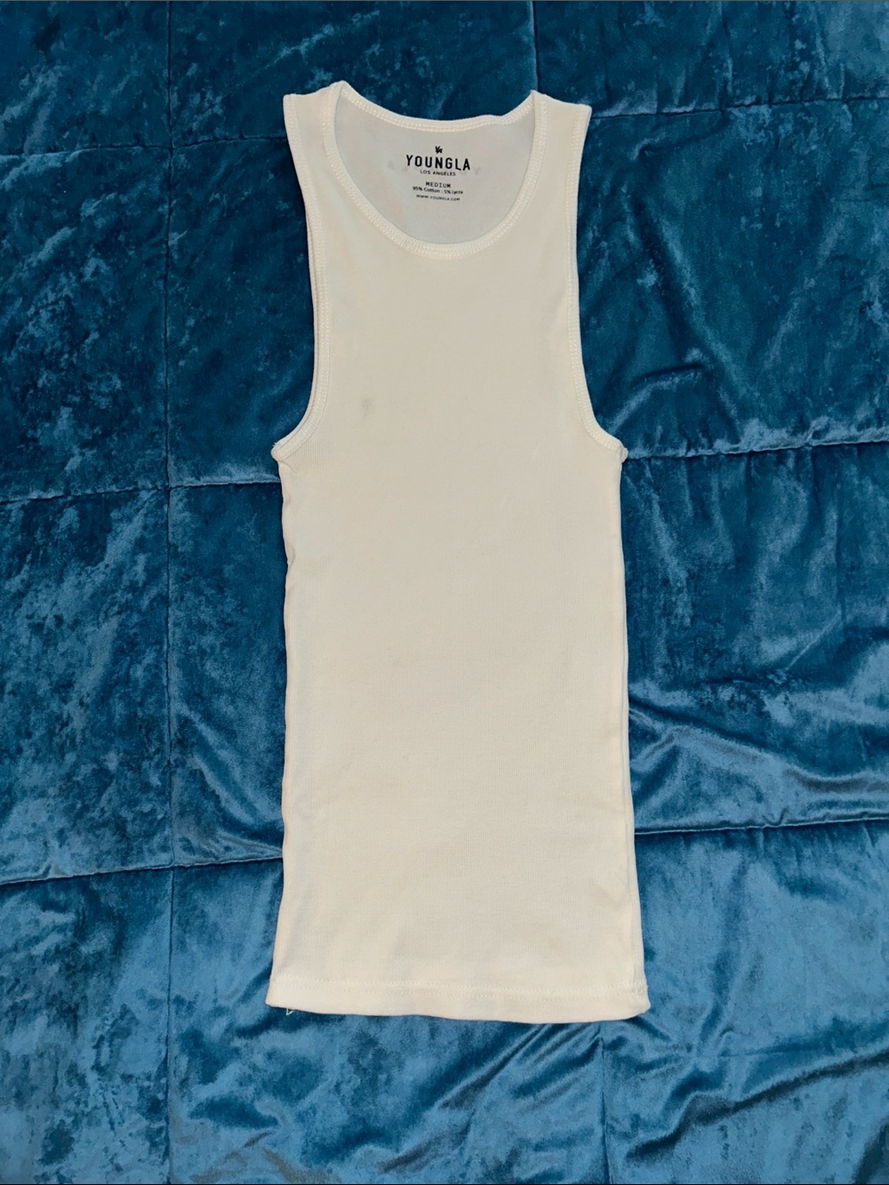 YoungLA White Ribbed Tank Top
